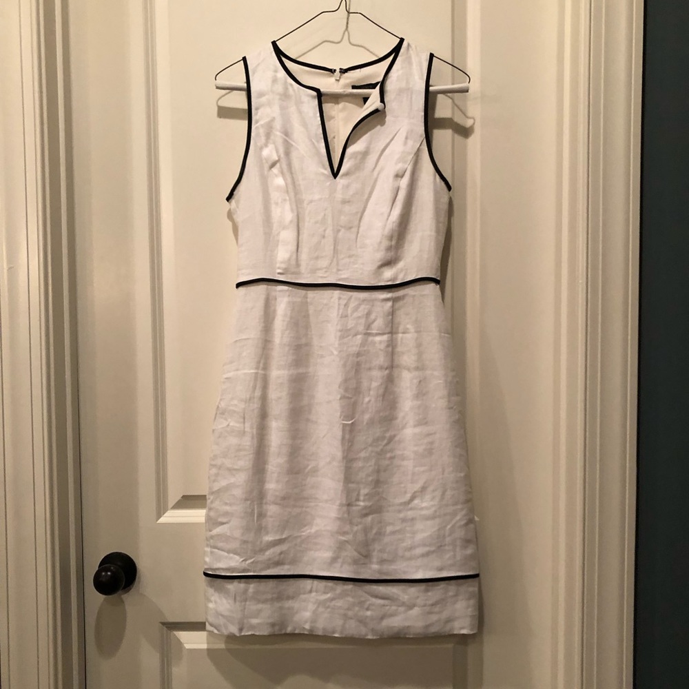 J Crew herringbone linen dress, 0